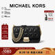 MICHAEL KORS禮物輕奢MK女包SLOAN皮質(zhì)鏈條單肩斜挎包小號黑色/金色