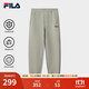 FILA 斐樂(lè )情侶款男女長(cháng)褲25秋冬季新款休閑寬松收口運動(dòng)褲子加絨保暖 【加絨版】綠卡其色-DK L 175/84A/L