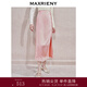 MAXRIENY[第2件半價]貴雅新中式緞面開衩半裙收腰顯瘦國風氣質(zhì)長裙 櫻花粉 M