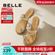百麗（Belle）時(shí)尚夾腳人字拖女商場(chǎng)同款水鉆休閑拖鞋3CQ30BT4 銀色 37 (235mm)