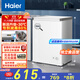 海爾（Haier）冰柜家用商用大容量小冰箱小型100/200/300升以上小冷柜一級能效節能冷藏柜冷凍柜以舊換新 減霜80%｜150h斷電保護 100L -30°C