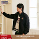TOMMY JEANS【雙面穿】秋冬男搖粒絨美式徽章刺繡寬松立領(lǐng)抓絨夾克外套 黑色BDS L （推薦：160-180斤）