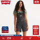 Levi's李維斯女士美式復古vintage街頭時(shí)尚潮流牛仔背帶短褲 煙灰色 M