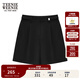 Teenie Weenie小熊女裝夏季短褲學(xué)院風(fēng)休閑薄款痞雅褲闊腿褲女士 黑色 M (165)