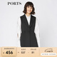 PORTS寶姿女裝 秋季新品百搭無袖中長款風衣SA9T010GFQ037 黑色 S (4)