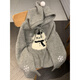 森馬（Semir）可愛(ài)卡通雪人連帽毛衣女秋冬圣誕氛圍感寬松慵懶風(fēng)軟糯針織衫上衣 灰色 XL 建議115-130斤