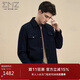 EMZ鄂爾多斯【100%綿羊毛】 秋冬新品暗紋雙門(mén)襟拉鏈翻領(lǐng)男士茄克