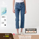 哈吉斯（HAZZYS）女裝 春季褲子女直筒褲【PHIZ系列】時(shí)尚牛仔褲女 藍(lán)色BL 40 (160/72A 40)