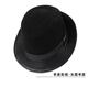 真皮禮帽紳士帽【頭層羊皮+羊皮反絨】復古中老年【40-70周歲】 黑色-羊皮反絨+頭層羊皮 XL（57-58cm）