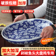 滿(mǎn)弓剁椒魚(yú)頭盤(pán)子陶瓷大盤(pán)子魚(yú)盤(pán)家用創(chuàng  )意超大圓形菜盤(pán)大盤(pán)雞剁椒魚(yú)頭 16英存-口徑41