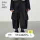 jnby by JNBY江南布衣童裝全棉闊腿七分褲純色舒適休閑春女童兒童1O1E11190 001/本黑 120 cm