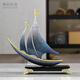 南初先生乘風(fēng)破浪帆船擺件高端大氣裝飾品客廳玄關(guān)辦公室擺件喬遷開(kāi)業(yè)禮物