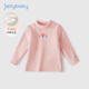 JELLYBABY女童半高領(lǐng)打底衫6歲寶寶冬裝嬰兒加絨上衣兒童長(cháng)袖t恤冬