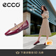 愛(ài)步（ECCO）芭蕾舞鞋女 25年新款時(shí)尚瑪麗珍方頭低跟淺口單鞋 舞悅234333 暗寶石紅23433361291 (牛皮革) 37