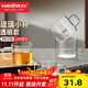 金灶（KAMJOVE）玻璃水杯耐熱小品茗杯加厚功夫茶杯茶具家居泡茶小杯帶把花茶杯 透明款 120ml 4只
