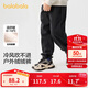巴拉巴拉童裝男童褲子秋冬2024女童中大童束腳褲兒童長(cháng)褲加絨208424108232