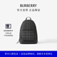 博柏利（BURBERRY）【禮物】男包 Rocco - 炭灰色格紋雙肩背包