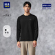 HLA海瀾之家長(cháng)袖T恤男大碼山不在高圓領(lǐng)打底衫男HNTAW3W025A 黑色57 L 175/92A 推薦137~150斤