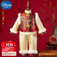 迪士尼（Disney）周歲禮服男寶寶秋冬唐裝一歲過(guò)年衣服套裝嬰兒中式抓周服男童冬季 紅色加棉【套裝】 80