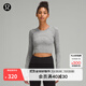 lululemon丨Swiftly Tech 女士運動(dòng)短款長(cháng)袖 T 恤 2.0 LW3GH4S 石板灰/白 3XS /0