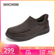 斯凱奇（Skechers）閃穿鞋男士2025新款秋季加絨保暖休閑健步鞋一腳蹬樂(lè )福鞋205606