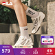 斐樂(lè )（FILA）女鞋德訓鞋2025秋季新款鞋子飛泉鞋薄底鞋運動(dòng)休閑鞋 椰漿白/淺金屬銀-CM 37.5