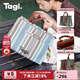 Tagi.儲存標簽帆布袋牛仔秋冬大容量通勤單肩包托特包旅游收納包 海鹽度假