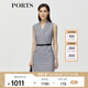 PORTS寶姿春夏新品女裝V領(lǐng)無(wú)袖中長(zhǎng)連衣裙ALN8D078MFQ085 灰色 M (6)