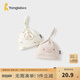 童泰（TONGTAI）嬰兒帽子純棉新生兒護囟門(mén)帽初生兒防風(fēng)胎帽寶寶可愛(ài)疙瘩帽 燕麥灰 0-3個(gè)月,40cm