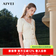 AIVEI欣賀艾薇24夏季新法式優(yōu)雅勾花套頭泡泡袖針織衫R0360148 白色 S