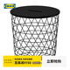 宜家（IKEA）KVISTBRO魁思伯茶幾邊桌儲物桌咖啡桌圓形矮桌子茶臺 黑色 其他
