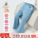 Classic Teddy精典泰迪女童牛仔褲兒童褲子中大童喇叭褲百搭長(cháng)褲 牛仔藍 110 