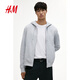 H&M男裝女裝情侶衛衣2025秋季新款情侶裝長(cháng)袖休閑衛衣開(kāi)衫0852614 混淺灰色 S 170/92