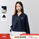 茵曼（INMAN）撞色假兩件拼接衛衣女2025秋季時(shí)尚復古學(xué)院百搭舒適休閑上衣 寶藍色 M