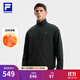 FILA 斐樂(lè )官方情侶款雙面穿夾克外套2025冬新款健身運動(dòng)寬松立領(lǐng)上衣 正黑色-BK M 170/92A/M