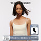 The Blender25秋純色打底吊帶無(wú)縫針織固定薄胸墊羅紋舒適顯瘦內搭女上衣背心 奶油白 M