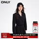 ONLY秋季時(shí)尚簡(jiǎn)約翻領(lǐng)直筒短款西裝牛仔外套女|124155001 J19 黑牛仔 160/80A/S