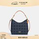 蔻馳（COACH）新款奧萊女士女包經(jīng)典標志丹寧布牛仔LAUREL大號流浪包 IM/丹寧藍色/天然色