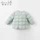 戴維貝拉（DAVE＆BELLA）童裝女童羽絨內膽男童羽絨服兒童冬裝90絨保暖衣服幼兒寶寶上衣 灰綠【DB15316】 90 cm（建議身高80-90cm）