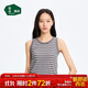 松山棉店二合一黑白條紋帶胸墊背心女2025夏款基礎款內搭舒適背心灰白條M