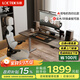 樂(lè )歌【政府補貼】電動(dòng)升降桌電腦桌站立辦公學(xué)習書(shū)桌E5X-1.4M灰木紋色