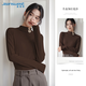 真維斯（JEANSWEST）打底衫女上衣秋冬內搭修身顯瘦長(cháng)袖半高領(lǐng)雙面加絨保暖修身打底衫