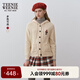 Teenie Weenie小熊女裝春季紅色簡(jiǎn)約連帽針織開(kāi)衫毛衣外套時(shí)髦休閑