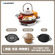 藍寶（BLAUPUNKT）仿真碳火圍爐煮茶器套裝全玻璃0膠水養生壺恒溫電陶爐露營(yíng)家用野營(yíng)花茶不挑器具電熱水壺電磁爐 【套餐3】電圍爐+茶壺+烤網(wǎng)+酒鍋+烤肉盤(pán) 0.9L