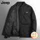 吉普（JEEP）美國正品高端保暖棉服外套秋冬季男裝厚款御寒立領(lǐng)飛行員上衣棉襖 黑色 【官方正品】 XL