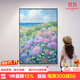 仟畫(huà)物語(yǔ)《繡球花?！肥掷L油畫(huà)玄關(guān)裝飾畫(huà)高級感餐廳掛畫(huà)現代唯美印象派畫(huà) 《繡球花?！?原創(chuàng  )手繪 80x120cm 金屬摩登黑框