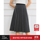 范思藍恩灰色百褶裙松緊腰頭半身裙遮肉顯瘦2025春季新款裙子1299 灰色 L