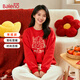 班尼路（Baleno）本命年紅色衛衣女圓領(lǐng)秋冬季2026新款馬年寬松百搭新年富有上衣服