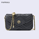 PAPRIKA小香風(fēng)女包2026新款包包真皮鏈條包百搭單肩斜挎包 【禮盒包裝】黑色（柔軟羊皮）