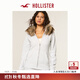HOLLISTER25秋冬新款美式辣妹抓絨毛領(lǐng)連帽衛衣外套女裝352-5236 淺灰色 XS (160/80A)
